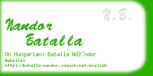 nandor batalla business card